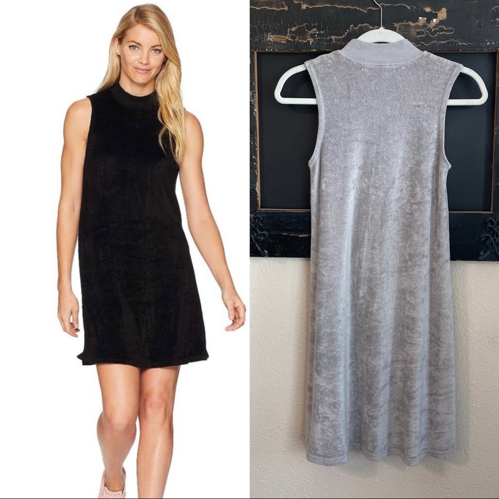 Michael Stars Vali Velvet Swing Mock Neck Dress